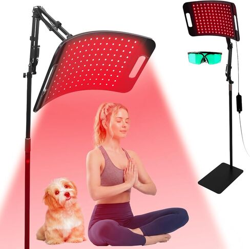 Red Light Therapy for Face and Body, 3-in-1 LED Red Infrared Light Therapy Lamp Panel 660nm / 850nm Wavelength with Adjustable Stand & Protective Goggles – Ideal Home Use Gift for Man, Women&Pet in Saudi Arabia