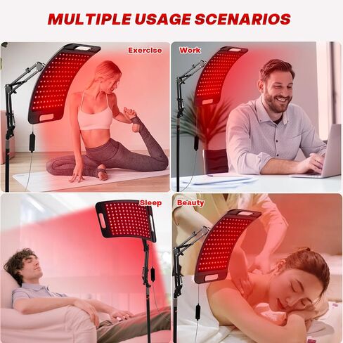 Red Light Therapy for Face and Body, 3-in-1 LED Red Infrared Light Therapy Lamp Panel 660nm / 850nm Wavelength with Adjustable Stand & Protective Goggles – Ideal Home Use Gift for Man, Women&Pet in Saudi Arabia