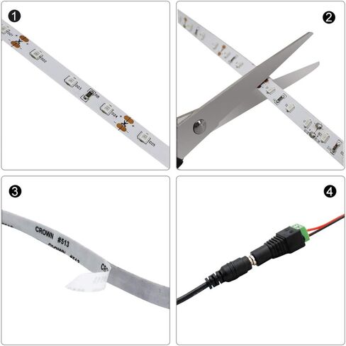 5M/16.4ft SMD3528 300LEDs Near Infrared 850nm NIR Single Chip DC12V 24W Flexible IR LED Strips Light Non-Waterproof 8mm Wide 60LEDs/M 4.8W/M Light Strip in Saudi Arabia