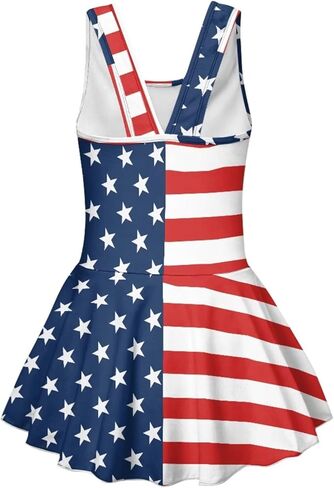 WELLFLYHOM Girls One Piece Swim Dress 3-13 Sleeveless Girls Swimsuit with Skirt Cute Full Coverage Bathing Suits in Saudi Arabia