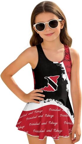 WELLFLYHOM Girls One Piece Swim Dress 3-13 Sleeveless Girls Swimsuit with Skirt Cute Full Coverage Bathing Suits in Saudi Arabia