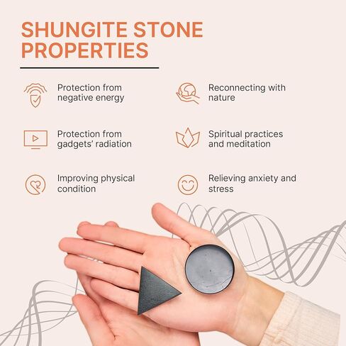 Karelian Heritage Authentic Shungite Harmonizers Pocket Set Chakra Healing Crystal Protection for Meditation | Negative Energy Blocker HP01 in Saudi Arabia