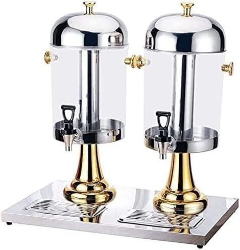 TIST Beer Drinks Dispenser Beer Dispenser, Beer Bucket Beverage Dispenser, Cold and Hot Beverage Dispenser, 2 Stainless Steel Juice Beverage Dispensers Home Bar Cask Ale Dispenser(Gold) in Saudi Arabia