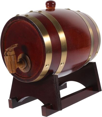 مجموعة واحدة من صنبور موزع النبيذ الخشبي من Cabilock وحامل خشبي لشيخوخة البيرة والنبيذ الأحمر وحاوية الويسكي العتيقة للحانات ومصانع النبيذ والاستخدام المنزلي in Kuwait