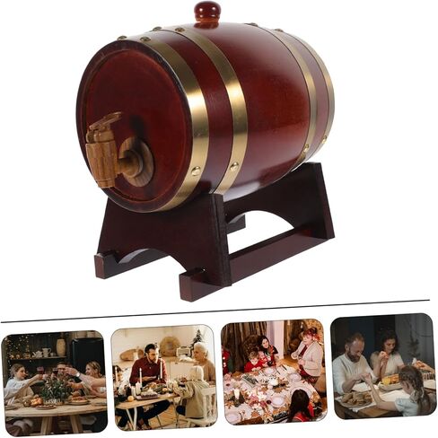 مجموعة واحدة من صنبور موزع النبيذ الخشبي من Cabilock وحامل خشبي لشيخوخة البيرة والنبيذ الأحمر وحاوية الويسكي العتيقة للحانات ومصانع النبيذ والاستخدام المنزلي in Kuwait