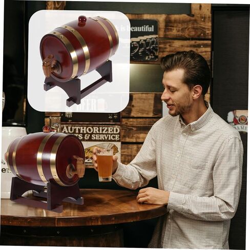 مجموعة واحدة من صنبور موزع النبيذ الخشبي من Cabilock وحامل خشبي لشيخوخة البيرة والنبيذ الأحمر وحاوية الويسكي العتيقة للحانات ومصانع النبيذ والاستخدام المنزلي in Kuwait