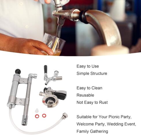 8in Stainless Steel Beer Hand Pump for Indoor Outdoor Picnic Party Camping in Saudi Arabia