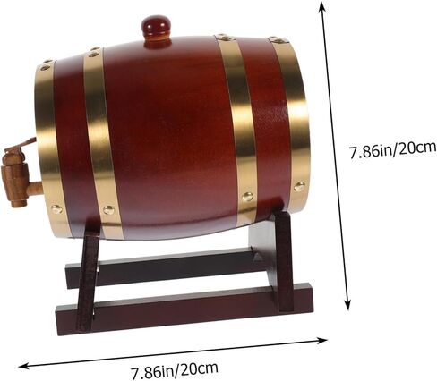 أسطوانة تخزين النبيذ الخشبية من Cabilock للرجال، ديكور بار برميل التخمير الحرفي in Kuwait