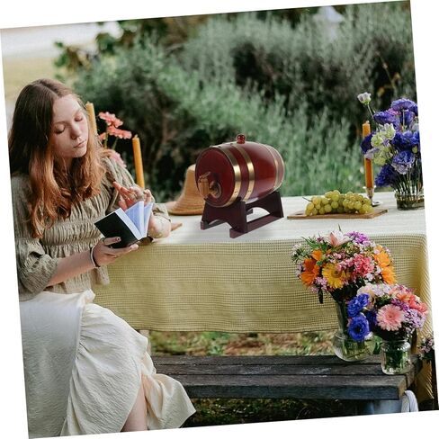 أسطوانة تخزين النبيذ الخشبية من Cabilock للرجال، ديكور بار برميل التخمير الحرفي in Kuwait