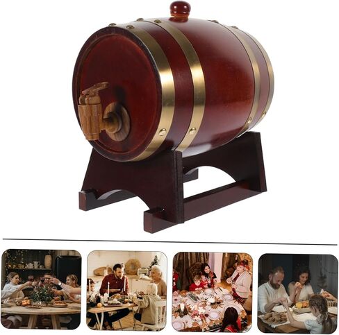 أسطوانة تخزين النبيذ الخشبية من Cabilock للرجال، ديكور بار برميل التخمير الحرفي in Kuwait