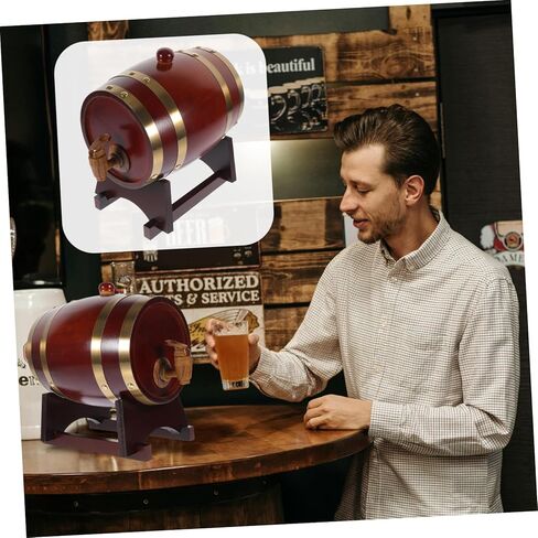 أسطوانة تخزين النبيذ الخشبية من Cabilock للرجال، ديكور بار برميل التخمير الحرفي in Kuwait