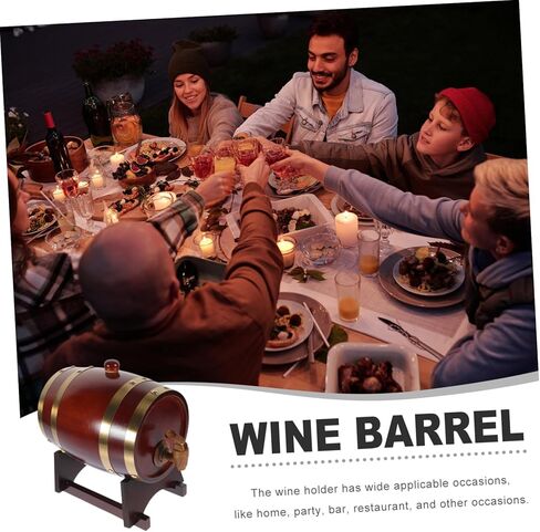 أسطوانة تخزين النبيذ الخشبية من Cabilock للرجال، ديكور بار برميل التخمير الحرفي in Kuwait