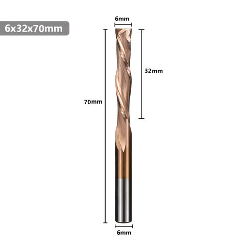 1pcs 2 Flutes Carbide CNC End Mill Up Down Cutter 3.175/4 /5/6 /8 /10mm Shank CNC Router Bit TiCN Coated Compression Milling Cutter in Saudi Arabia