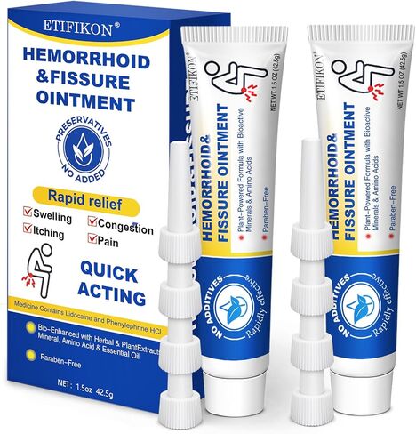 Hemorrhoid & Fissure Ointment with 4% Lidocaine & Phenylephrine HCI – 42.5g Comforting Care Cream for Internal & External Areas – Helps Soothe Irritation & Support Daily Comfort（1-Pcs in Saudi Arabia