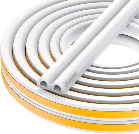 Nest Wood Foam Door and Window Seal Strip, High Elasticity, High Adhesion Rubber Insulation Tape, Windproof Soundproof Door Foam (White, 6.5FT/2meters) in Saudi Arabia