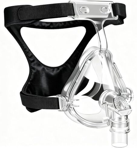 مجموعة استبدال قناع CPAP لكامل الوجه من سلسلة Comfort مع غطاء رأس ووسادة ومرفق، وختم ناعم وتصميم مقاوم للتسرب لملاءمة آمنة، وصديق للبشرة، ومتوافق مع معظم أجهزة CPAP القياسية، متوسط in Saudi Arabia