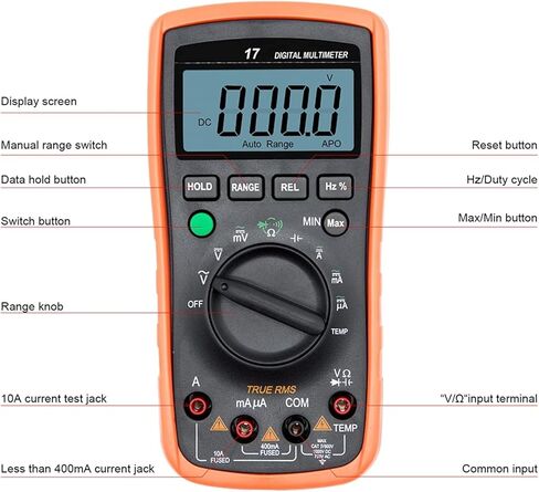 Current Signal Generator Digital Multimeter 4000 Counts Smart Multimetro Tester Ohm Capacitance Voltage Meter in Kuwait