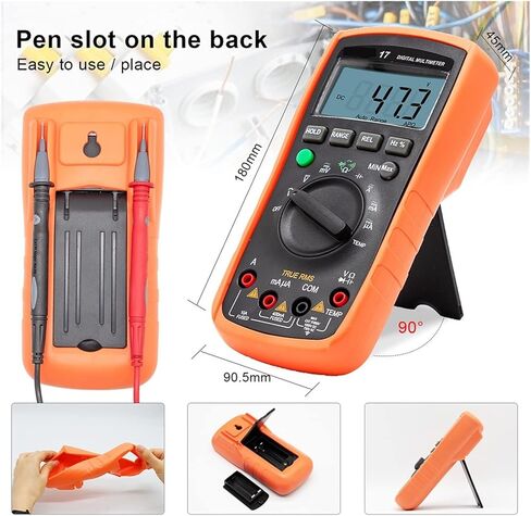 Current Signal Generator Digital Multimeter 4000 Counts Smart Multimetro Tester Ohm Capacitance Voltage Meter in Kuwait