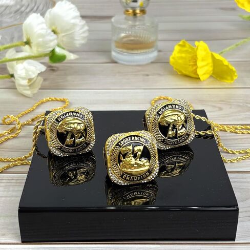 3 قطع من حلقات كأس بطولة السباق مع سلسلة عنق للعرض، جائزة الفائز بالسباق الرياضي هدية لحفلات أعياد الميلاد in Kuwait