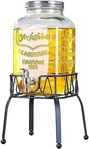 TIST Beer Drinks Dispenser Beer Dispenser, Beer Keg Glass Beverage Dispenser with Glass Lid, Glassware for Water, Juice, Beer, Liquor, Best Cold Drinks Home Bar Cask Ale Dispenser(8l) in Saudi Arabia