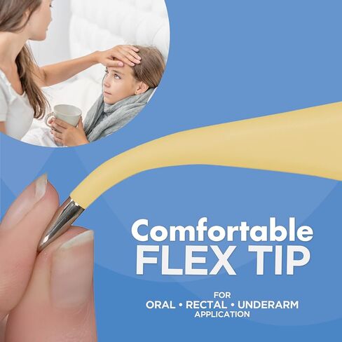 ميزان الحرارة الرقمي للرعاية الصحية من Veridian | قراءة مدتها 10 ثوانٍ | أوضاع درجة الحرارة F C| نصيحة مرنة | صحية ومقاومة للماء وسهلة التنظيف | حقيبة للتخزين + تعليمات متضمنة in Kuwait