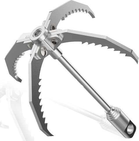 GanFindX Stainless Steel Grappling Hook Folding Claw Design for Camping Climbing Tree Limb Retrieval Outdoor Gear in Saudi Arabia