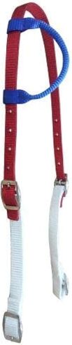 Showman Red, White & Blue Nylon Single Ear Headstall in Kuwait