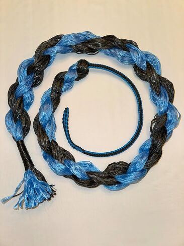 EPT الثور الحبال الكبار السرج برونز رين اضافية لينة الحبل الأزرق والأسود على الأسود والأزرق بولي 6' in Kuwait