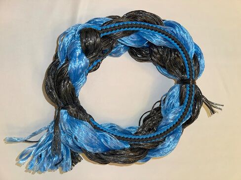 EPT الثور الحبال الكبار السرج برونز رين اضافية لينة الحبل الأزرق والأسود على الأسود والأزرق بولي 6' in Kuwait