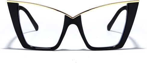 IGnaef Oversized Cat Eye Blue Light Blocking Glasses for Women Trendy Big Eyeglass Party Glasses IF2108 in Saudi Arabia