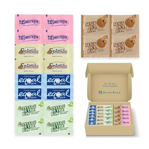 هدية مثالية - عبوات السكر والمحليات المتنوعة للاستخدام المنزلي والمكتب والسفر وخدمات الطعام - 350 عبوة in Kuwait