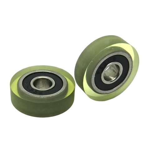 5 قطع أسطوانة مطلية بالبولي يوريثان 18 مم مع محمل 605RS PU60518-5 عجلة عد مطاطية مطلية بالبولي يوريثان 5 مم (PU68516-5C1L6M4) in Kuwait