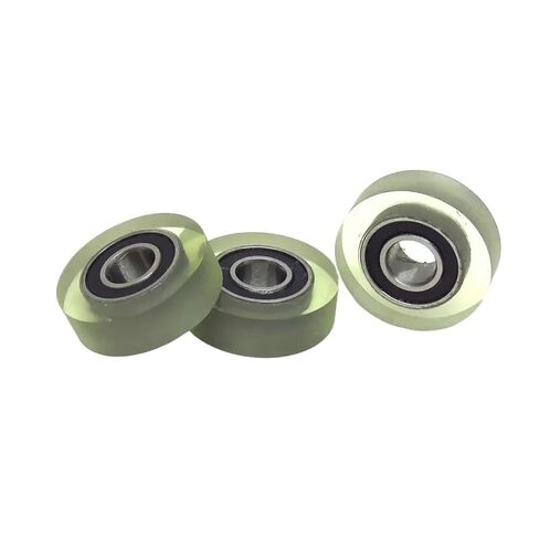 5 Pieces 18mm OD PU Coated Roller with 605RS Bearing PU60518-5 5mm OD PU Coated Rubber Counting Wheel(PU68516-5C1L6M4) in Kuwait