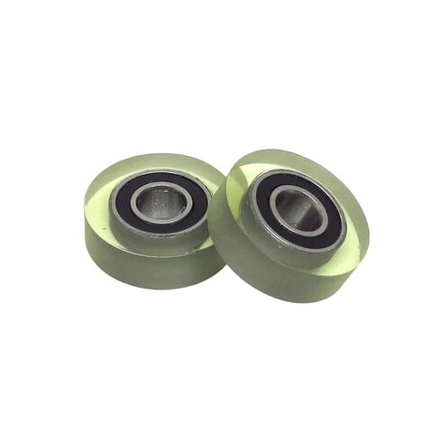 5 Pieces 18mm OD PU Coated Roller with 605RS Bearing PU60518-5 5mm OD PU Coated Rubber Counting Wheel(PU68516-5C1L6M4) in Kuwait