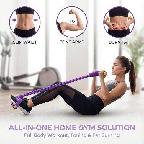 Upgraded Pedal Resistance Band with Handle, Tube Pedal Resistance Device with Thickened 6 Tension Ropes, Soft Durable Fashion Puller Exercise for Abdomen, Waist, Arm, Leg, Core/ABS in Saudi Arabia
