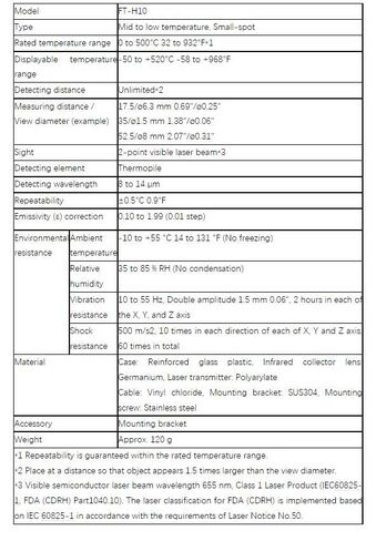 KEYENCE FT-H10 Temperature Sensor New in Kuwait