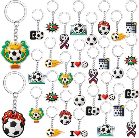 Soccer Keychains Bulk, Soccer Party Favors Sports Ball Key Chains for Goodie Bags Stuffers, Birthday Carnival Prizes in Saudi Arabia