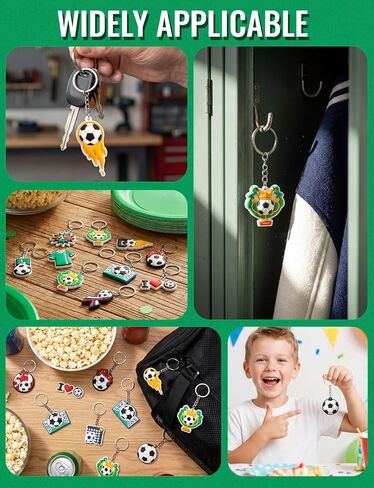Soccer Keychains Bulk, Soccer Party Favors Sports Ball Key Chains for Goodie Bags Stuffers, Birthday Carnival Prizes in Saudi Arabia