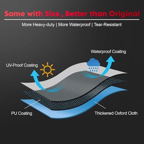 Zettum Adult Tricycle Cover - 600D Waterproof Outdoor Electric Tricycle Cover for Adults with Lock Hole, Heavy Duty Bike Covers for Electric Trike & 3-Wheel Bicycle, All-Weather Indoor & Outdoor Use in Kuwait