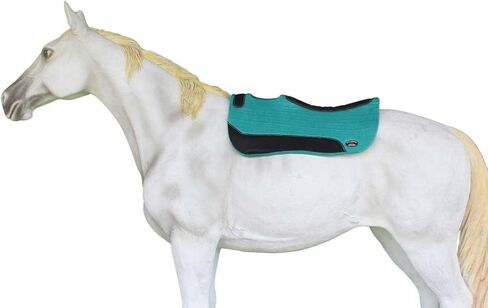 CHALLENGER Horse 30" x 30" Western Contoured Wool Felt Close Contact Saddle Pad Teal 39121TL1 in Saudi Arabia