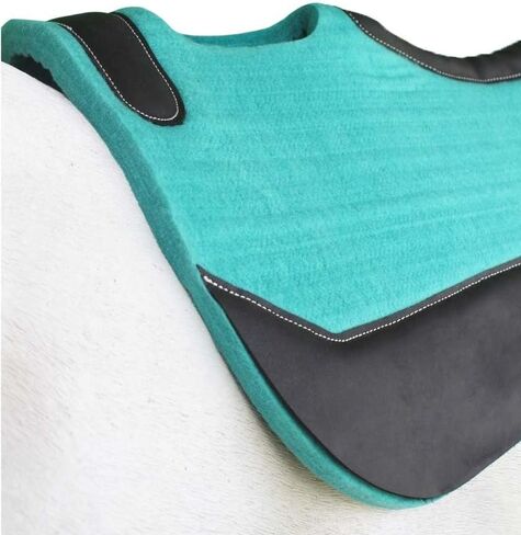 CHALLENGER Horse 30" x 30" Western Contoured Wool Felt Close Contact Saddle Pad Teal 39121TL1 in Saudi Arabia