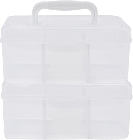 صندوق الإسعافات الأولية وصندوق تخزين الإسعافات الأولية للحيوانات الأليفة، علبة أدوات طبية بلاستيكية فارغة، صندوق تخزين الأدوية المقسم مع غطاء قفل ومقبض، منظم مستلزمات الطوارئ أثناء السفر للعائلة والحيوانات الأليفة in Kuwait