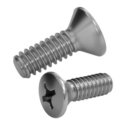 1/4"-20 x 3/4" Machine Screws (50 Pcs), Phillips Oval Head, 18-8 (304) Stainless Steel, Coarse Thread (UNC) - Heavy-Duty Fasteners for General Construction, Wood & Metal Work in Saudi Arabia