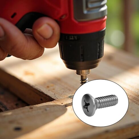 1/4"-20 x 3/4" Machine Screws (50 Pcs), Phillips Oval Head, 18-8 (304) Stainless Steel, Coarse Thread (UNC) - Heavy-Duty Fasteners for General Construction, Wood & Metal Work in Saudi Arabia