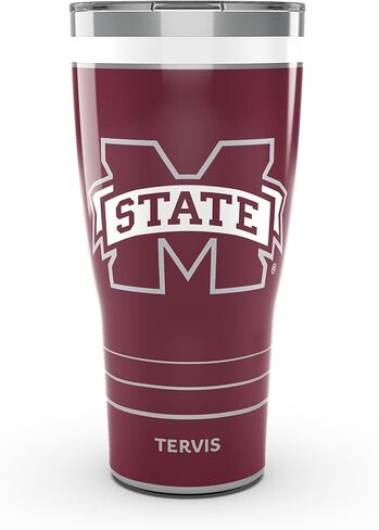 Tervis Traveler Mississippi State Bulldogs - كوب سفر MVP ثلاثي معزول يحافظ على المشروبات باردة وساخنة، 30oz، من الفولاذ المقاوم للصدأ in Saudi Arabia