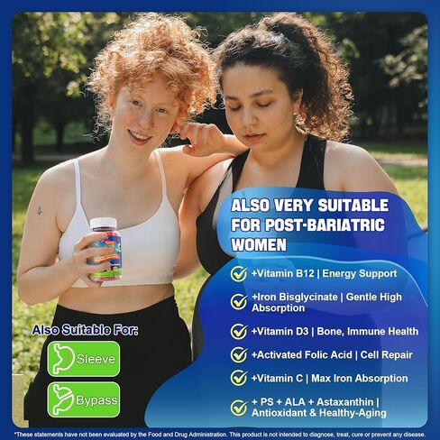 NEVISS Methylated Multivitamin Gummies for Women, Bariatric Multivitamin with Iron, Omega-3, B6, Folate, B12, Inositol, Daily Vitamin Gummy ALA | Beet Root | Astaxanthin, Energy, Brain, Antioxidant in Saudi Arabia