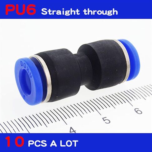 PU6 10Pcs Air Pneumatic 6mm to 6mm Straight Push in Connectors Quick Fittings in Saudi Arabia