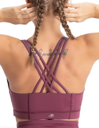 Front Zip Sports Bra for Women​ - Medium Support Workout Bra with Crisscross Strappy Back for Gym, Yoga & Fitness in Saudi Arabia