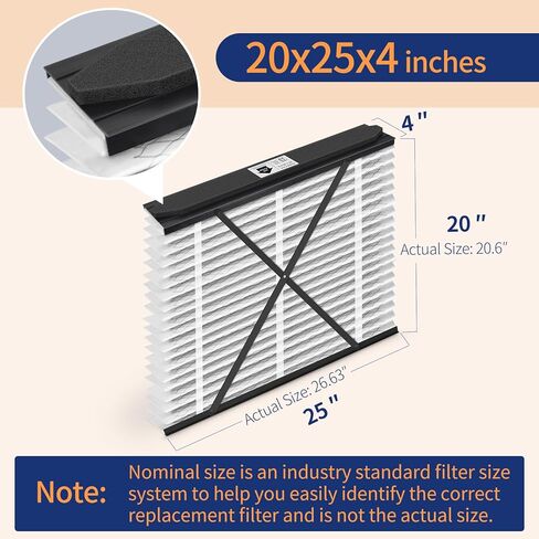 213 Replacement Filter Compatible with AprilAire Air Purifier Models 1210 1620 2210 2216 3210 4200, Merv 13 Whole House Furnace Filters 20x25x4, 2-Pack in Saudi Arabia
