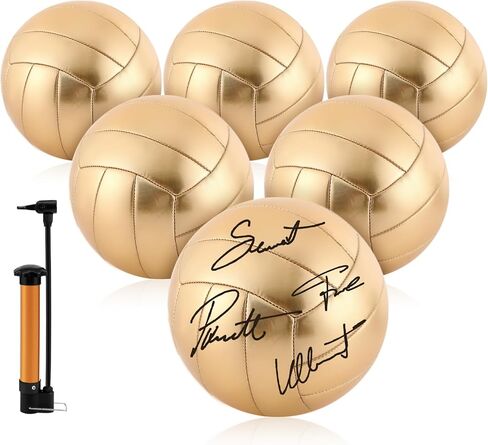 Hiboom Size 5 Gold Autograph Volleyball with Air Pump for Trophies Player Awards High School College Anniversary Coaching Gift Awards Championship Party in Saudi Arabia